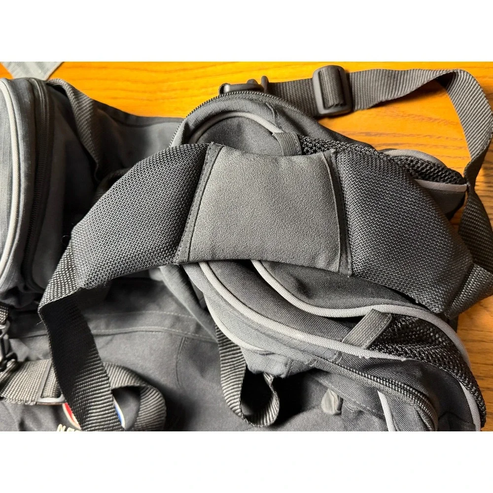 JanSport NFL Network 39L Duffel Bag-Black Canvas, Sports Gym w/Lock, Medium